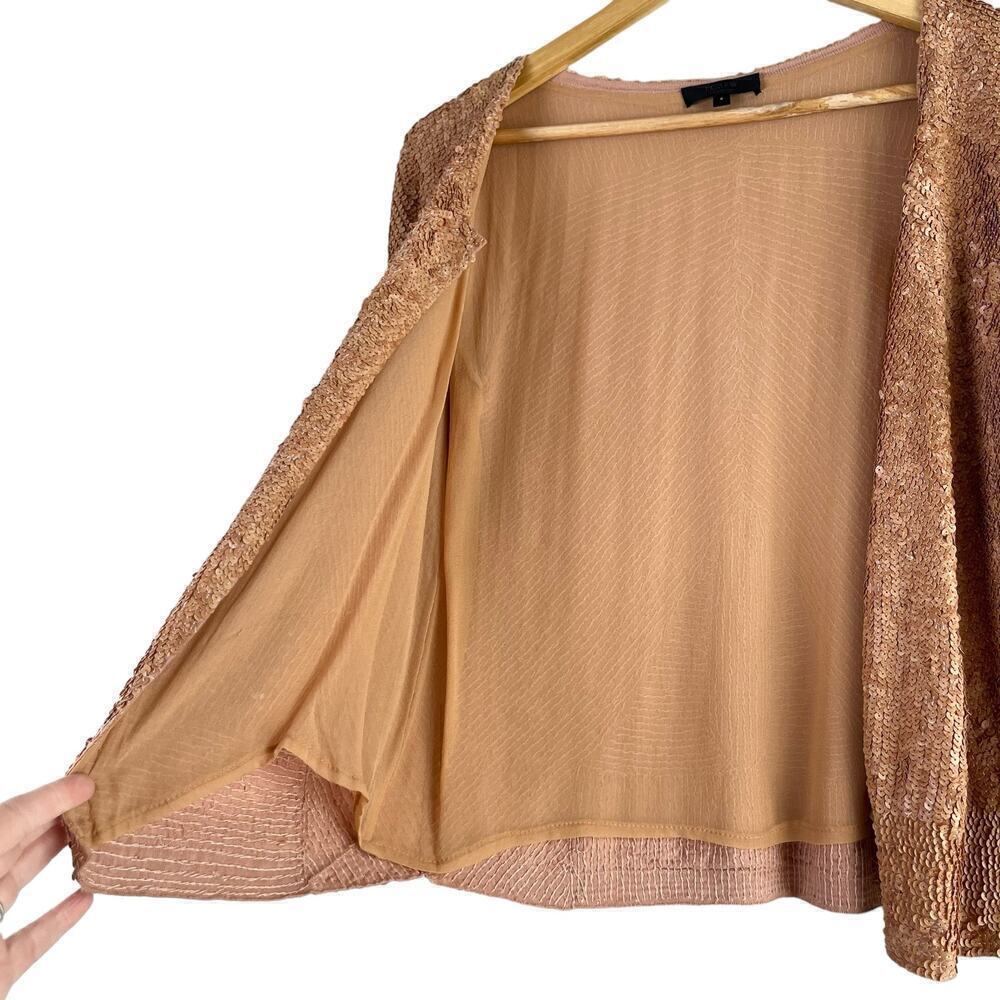 J.Crew Collection Sequin Open Front Cardigan Silk… - image 7